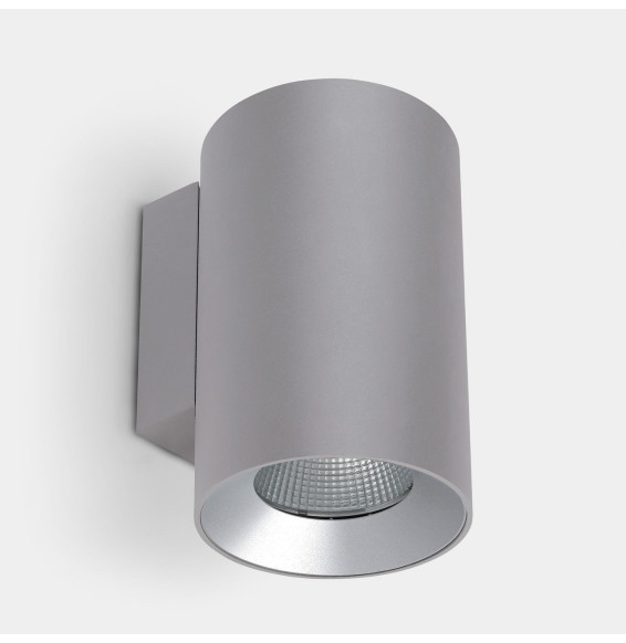 LedsC4 - Aplique IP66 Cosmos simple emisión ø144 LED 36 blanco cálido 3000K DALI-2 gris 2890lm