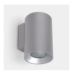 LedsC4 - Aplique IP66 Cosmos simple emisión ø144 LED 36 blanco cálido 3000K DALI-2 gris 2890lm