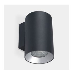LedsC4 - Aplique IP66 Cosmos simple emisión ø144 LED 36 blanco cálido 3000K DALI-2 gris urbano 2890lm