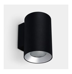 LedsC4 - Aplique IP66 Cosmos simple emisión ø144 LED 36 blanco cálido 3000K DALI-2 negro 2890lm