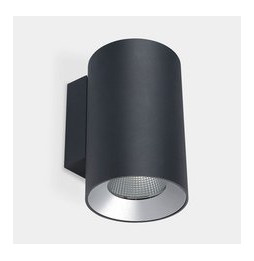 LedsC4 - Aplique IP66 Cosmos simple emisión ø144 LED 36 blanco cálido 3000K ON-OFF gris urbano 2890lm