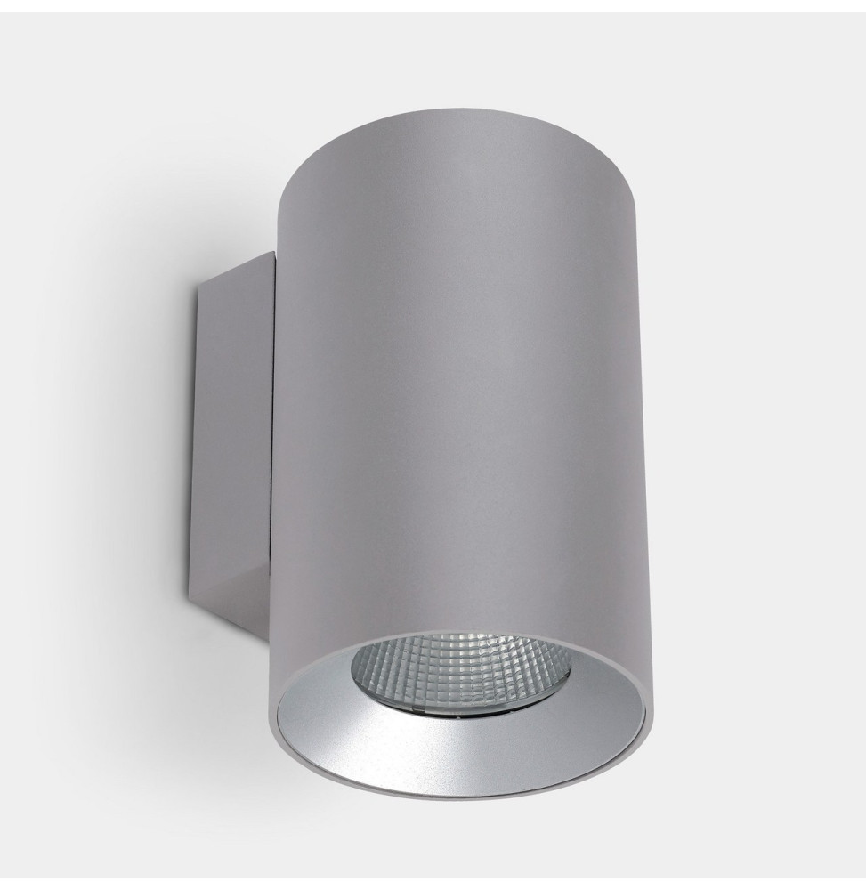 LedsC4 - Aplique IP66 Cosmos simple emisión ø144 LED 36 blanco cálido 3000K ON-OFF gris 2890lm