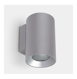 LedsC4 - Aplique IP66 Cosmos simple emisión ø144 LED 36 blanco cálido 3000K ON-OFF gris 2890lm