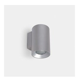 LedsC4 - Aplique IP66 Cosmos simple emisión ø85mm LED 12.7 blanco cálido 2700K ON-OFF gris 972lm