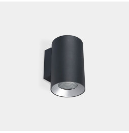 LedsC4 - Aplique IP66 Cosmos simple emisión ø85mm LED 12.7 blanco cálido 2700K ON-OFF gris urbano 972lm