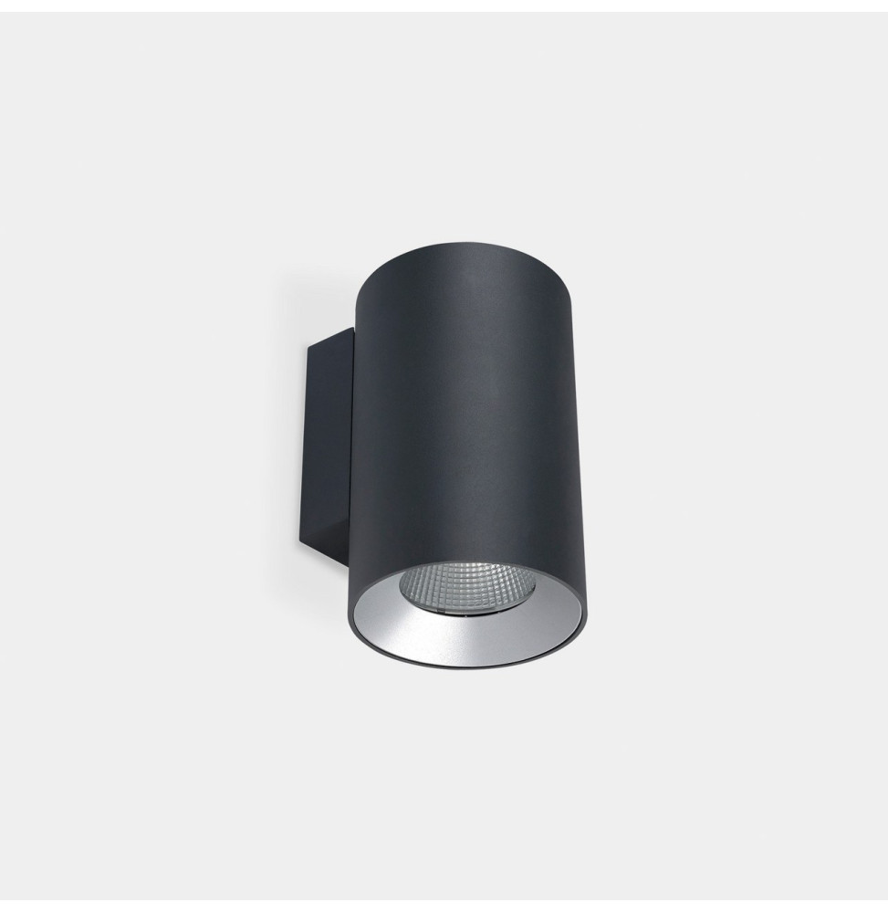 LedsC4 - Aplique IP66 Cosmos simple emisión ø85mm LED 12.7 blanco cálido 2700K ON-OFF gris urbano 972lm LedsC4 - Aplique IP66 Cosmos simple emisión ø85mm LED 12.7 blanco cálido 2700K ON-OFF gris urbano 972lm