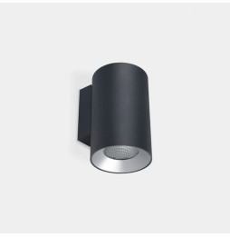 LedsC4 - Aplique IP66 Cosmos simple emisión ø85mm LED 12.7 blanco cálido 2700K ON-OFF gris urbano 972lm