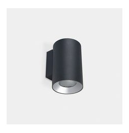 LedsC4 - Aplique IP66 Cosmos simple emisión ø85mm LED 12.7 blanco cálido 2700K ON-OFF gris urbano 972lm