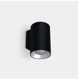 LedsC4 - Aplique IP66 Cosmos simple emisión ø85mm LED 12.7 blanco cálido 2700K ON-OFF negro 972lm