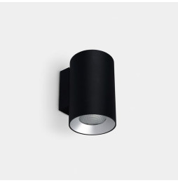 LedsC4 - Aplique IP66 Cosmos simple emisión ø85mm LED 12.7 blanco cálido 2700K ON-OFF negro 972lm