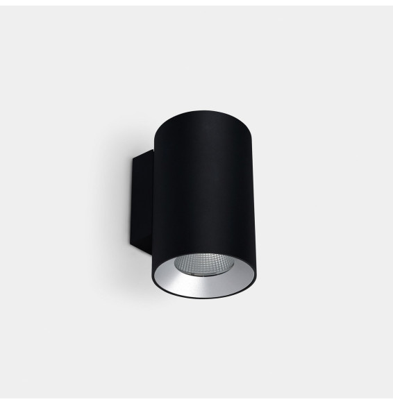 LedsC4 - Aplique IP66 Cosmos simple emisión ø85mm LED 12.7 blanco cálido 3000K ON-OFF negro 972lm