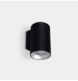 LedsC4 - Aplique IP66 Cosmos simple emisión ø85mm LED 12.7 blanco cálido 3000K ON-OFF negro 972lm