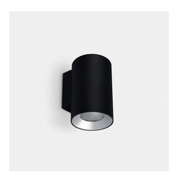 LedsC4 - Aplique IP66 Cosmos simple emisión ø85mm LED 12.7 blanco cálido 3000K ON-OFF negro 972lm