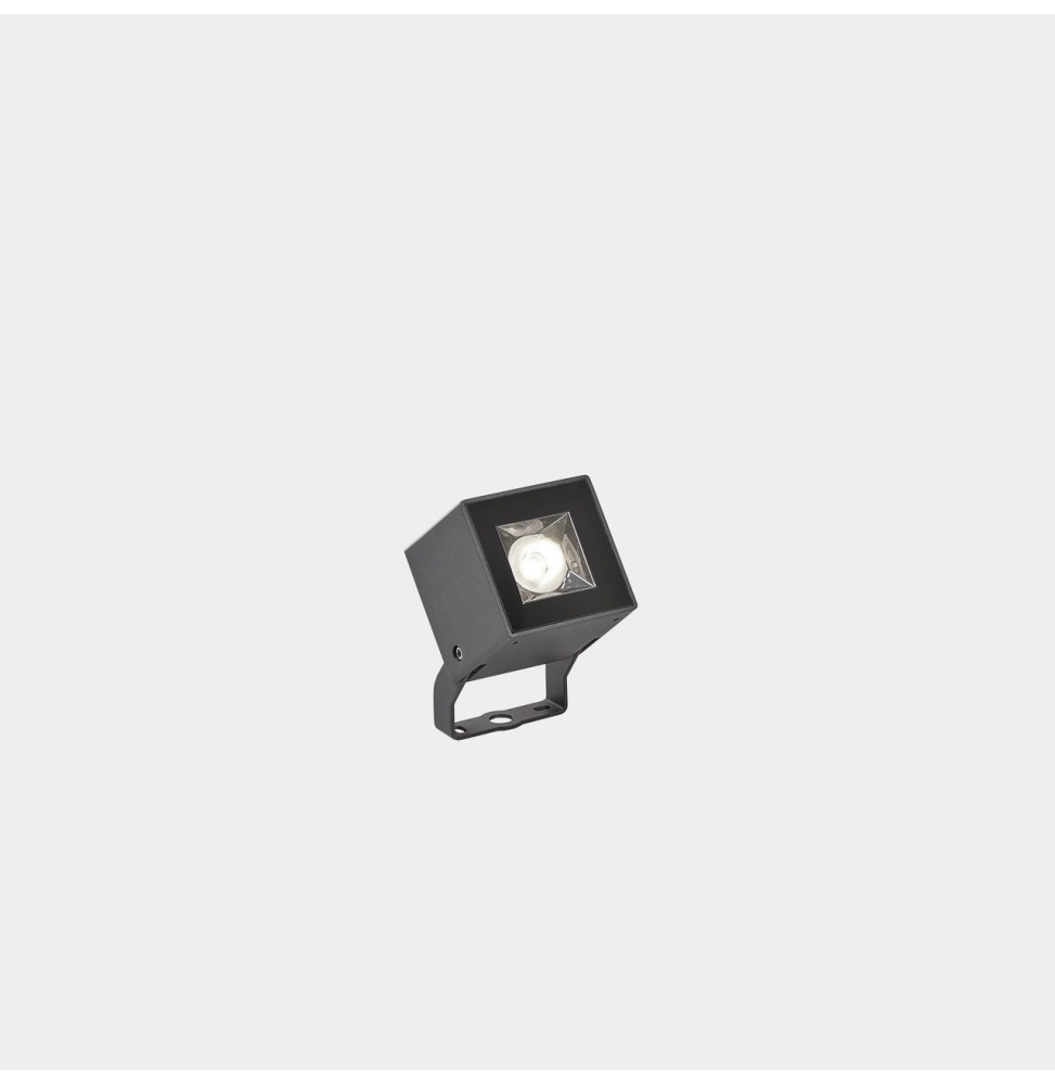 LedsC4 - Proyector IP66 Cube 1 LED LED 5 blanco cálido 2700K gris urbano 328lm LedsC4 - Proyector IP66 Cube 1 LED LED 5 blanco cálido 2700K gris urbano 328lm