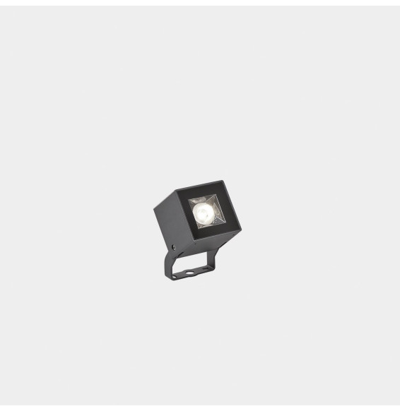 LedsC4 - Proyector IP66 Cube 1 LED LED 5 blanco cálido 2700K gris urbano 328lm