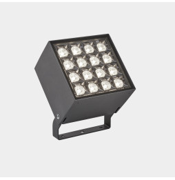 LedsC4 - Proyector IP66 Cube 16 LEDS LED 54 blanco cálido 3000K DALI gris urbano 3821lm