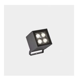 LedsC4 - Proyector IP66 Cube 4 LEDS LED 13.2 blanco cálido 2700K DALI-2 gris urbano 970lm