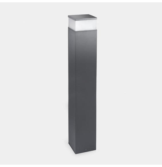 LedsC4 - Baliza IP65 Cubik LED 1000mm LED 17.5 SW 2700-3200-4000K ON-OFF gris urbano 1291lm