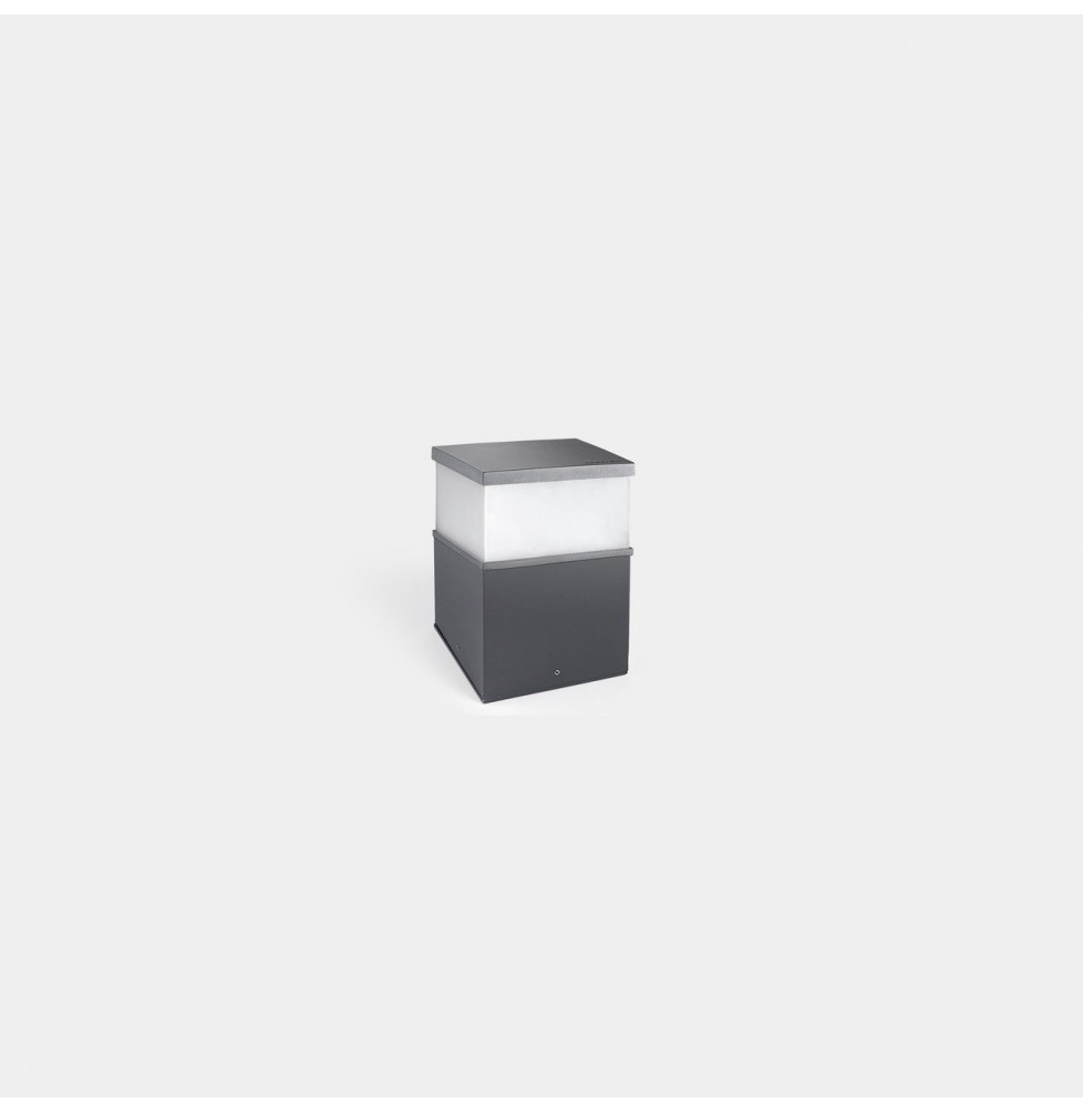 LedsC4 - Baliza IP65 Cubik LED 201mm LED 17.5 SW 2700-3200-4000K ON-OFF gris urbano 1291lm