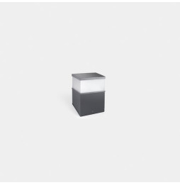 LedsC4 - Baliza IP65 Cubik LED 201mm LED 17.5 SW 2700-3200-4000K ON-OFF gris urbano 1291lm