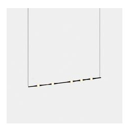 LedsC4 - Luminaria colgante Dew horizontal 995mm empotrada LED 13 blanco cálido 2700K DALI-2 PUSH 1-10V negro 782lm