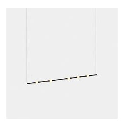 LedsC4 - Luminaria colgante Dew horizontal 995mm mini LED 13 blanco cálido 2700K DALI-2 PUSH 1-10V negro 782lm