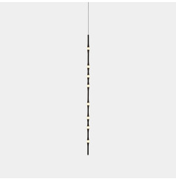 LedsC4 - Luminaria colgante Dew vertical 1700mm mini LED 21.1 blanco cálido 2700K DALI-2 PUSH 1-10V negro 1383lm