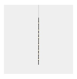 LedsC4 - Luminaria colgante Dew vertical 1700mm empotrada LED 21.1 blanco cálido 2700K DALI-2 PUSH 1-10V negro 1383lm