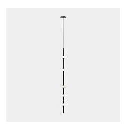 LedsC4 - Luminaria colgante Dew vertical 992mm empotrada LED 13 blanco cálido 2700K DALI-2 PUSH 1-10V negro 782lm