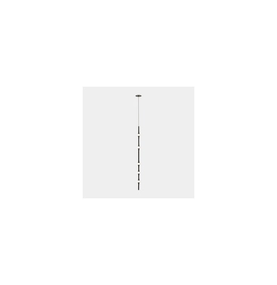 LedsC4 - Luminaria colgante Dew vertical 992mm empotrada LED 13 blanco cálido 2700K DALI-2 PUSH 1-10V negro 782lm