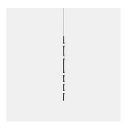 LedsC4 - Luminaria colgante Dew vertical 992mm mini LED 13 blanco cálido 2700K DALI-2 PUSH 1-10V negro 782lm