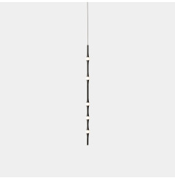 LedsC4 - Luminaria colgante Dew vertical 992mm mini LED 13 blanco cálido 2700K DALI-2 PUSH 1-10V negro 782lm
