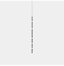 LedsC4 - Luminaria colgante Dew vertical 992mm mini LED 13 blanco cálido 2700K DALI-2 PUSH 1-10V negro 782lm