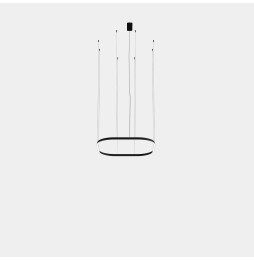 LedsC4 - Luminaria colgante Geometric cuadrado empotrada 1000x1000mm LED 76 blanco cálido 2700K ON-OFF blanco 4240lm