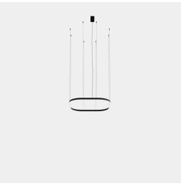 LedsC4 - Luminaria colgante Geometric cuadrado empotrada 1000x1000mm LED 76 blanco cálido 2700K ON-OFF blanco 4240lm