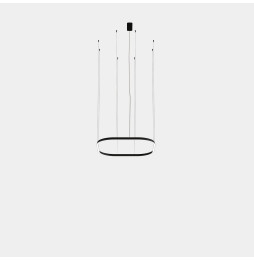 LedsC4 - Luminaria colgante Geometric cuadrado empotrada 1000x1000mm LED 76 blanco cálido 3000K ON-OFF blanco 4609lm