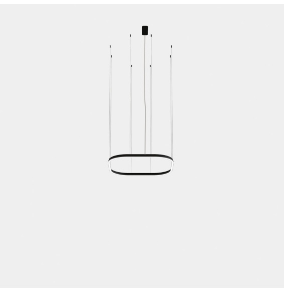LedsC4 - Luminaria colgante Geometric cuadrado empotrada 1000x1000mm LED 76 blanco cálido 3000K ON-OFF blanco 4609lm