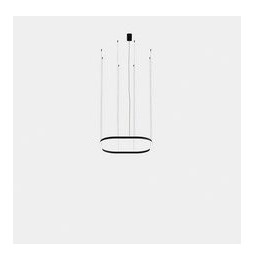 LedsC4 - Luminaria colgante Geometric cuadrado empotrada 1000x1000mm LED 76 blanco neutro 4000K ON-OFF negro 4978lm