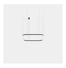 LedsC4 - Luminaria colgante Geometric cuadrado empotrada 1600x1600mm LED 125 blanco cálido 2700K ON-OFF blanco 7155lm