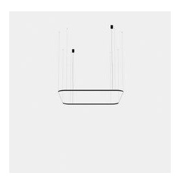 LedsC4 - Luminaria colgante Geometric cuadrado empotrada 2500x2500mm LED 199 blanco cálido 2700K ON-OFF negro 11527lm