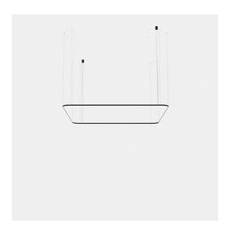 LedsC4 - Luminaria colgante Geometric cuadrado empotrada 4000x4000mm LED 319 blanco cálido 2400K ON-OFF negro 16973lm