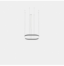 LedsC4 - Luminaria colgante Geometric cuadrado mini 1000x1000mm LED 76 blanco cálido 2700K ON-OFF oro 4240lm