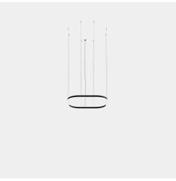 LedsC4 - Luminaria colgante Geometric cuadrado mini 1000x1000mm LED 76 blanco cálido 3000K ON-OFF blanco 4609lm