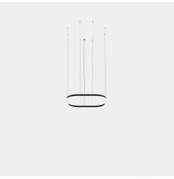 LedsC4 - Luminaria colgante Geometric cuadrado mini 1000x1000mm LED 76 blanco cálido 3000K ON-OFF oro 4609lm