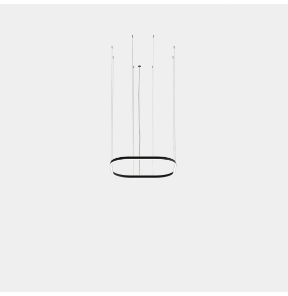 LedsC4 - Luminaria colgante Geometric cuadrado mini 1000x1000mm LED 76 blanco cálido 3000K ON-OFF oro 4609lm