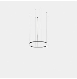 LedsC4 - Luminaria colgante Geometric cuadrado mini 1000x1000mm LED 76 blanco cálido 3000K ON-OFF oro 4609lm
