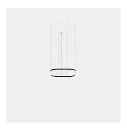 LedsC4 - Luminaria colgante Geometric cuadrado mini 1000x1000mm LED 76 blanco cálido 3000K ON-OFF oro 4609lm