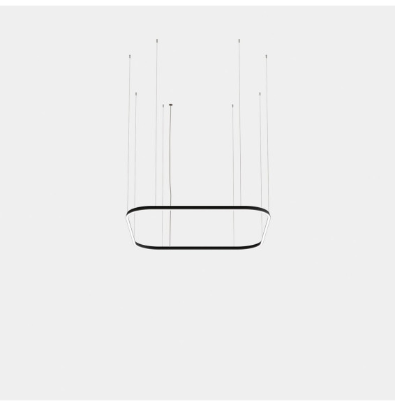 LedsC4 - Luminaria colgante Geometric cuadrado mini 1600x1600mm LED 125 blanco cálido 2400K ON-OFF oro 6455lm