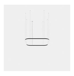 LedsC4 - Luminaria colgante Geometric cuadrado mini 1600x1600mm LED 125 blanco cálido 2400K ON-OFF oro 6455lm