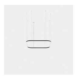 LedsC4 - Luminaria colgante Geometric cuadrado mini 1600x1600mm LED 125 blanco cálido 2700K ON-OFF blanco 7155lm